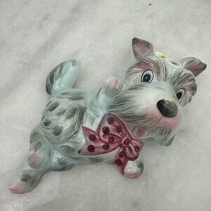 SUPER RARE Vintage Py Japan Dancing Scotty Dog Ceramic Wall Plaque EXC LOOK!!
